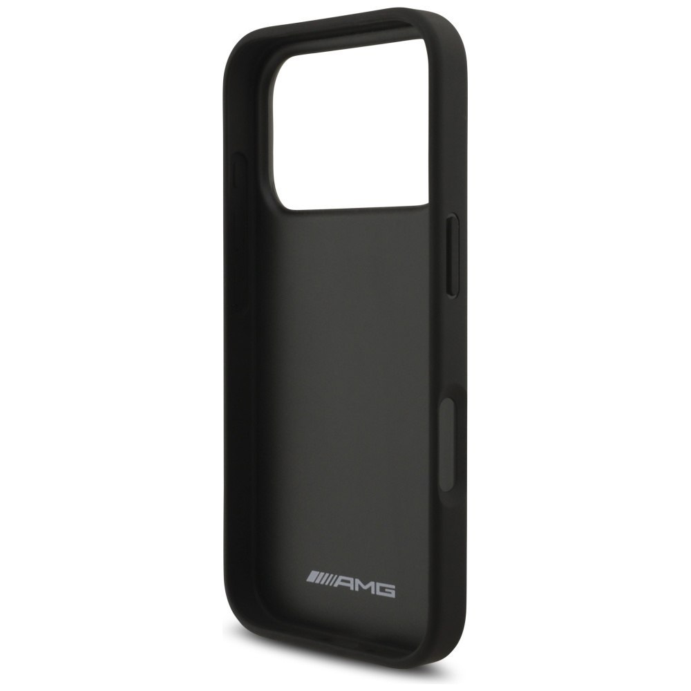 Etui AMG Leather Debossed Lines Logo do iPhone 17 Pro czarny